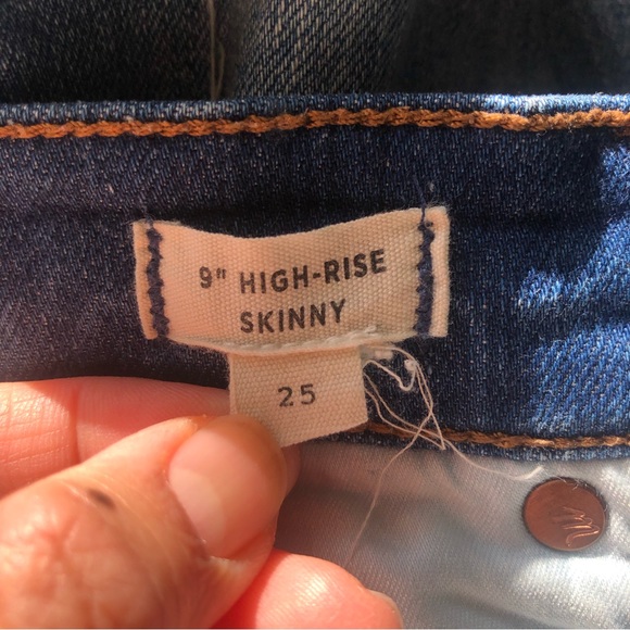 Madewell 9" High Rise Skinny Distressed Jeans - Picture 9 of 11